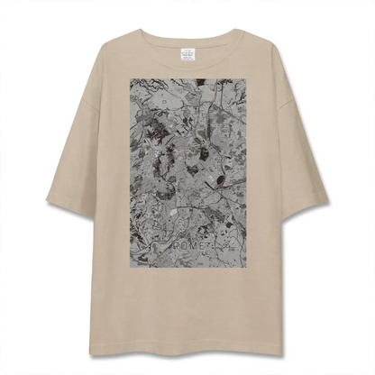 【ローマ（イタリア）】地図柄ビッグシルエットTシャツ