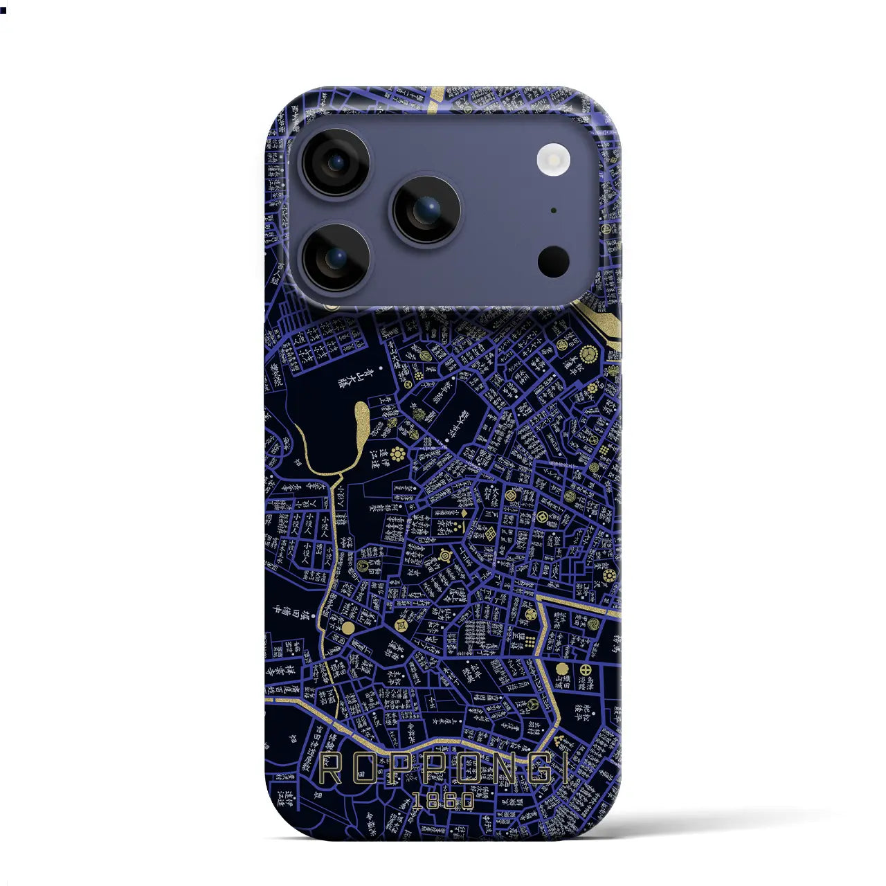 【六本木（東京都）】万延江戸図iPhoneケース（バックカバータイプ）