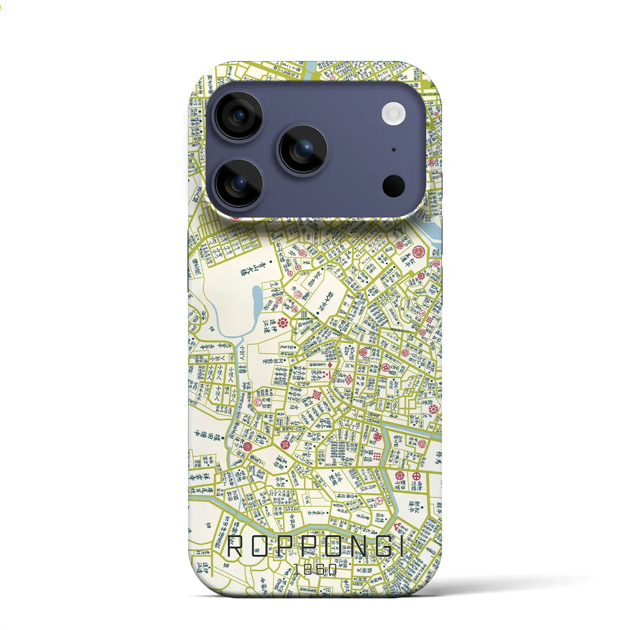 【六本木（東京都）】万延江戸図iPhoneケース（バックカバータイプ）