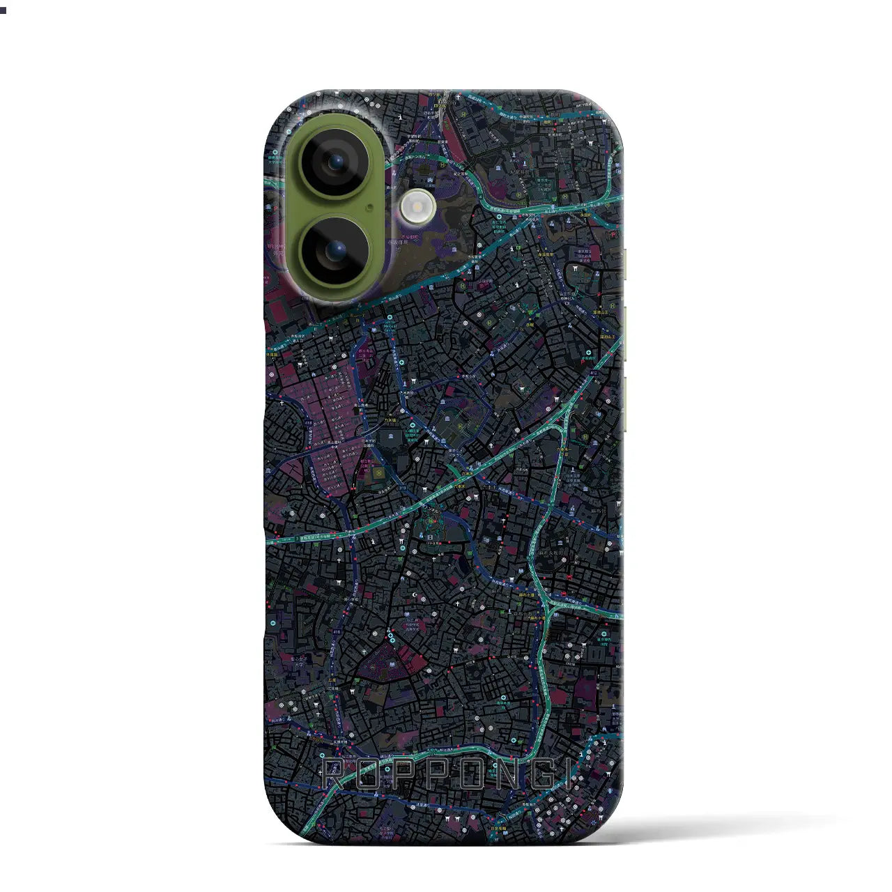 【六本木（東京都）】地図柄iPhoneケース（バックカバータイプ）