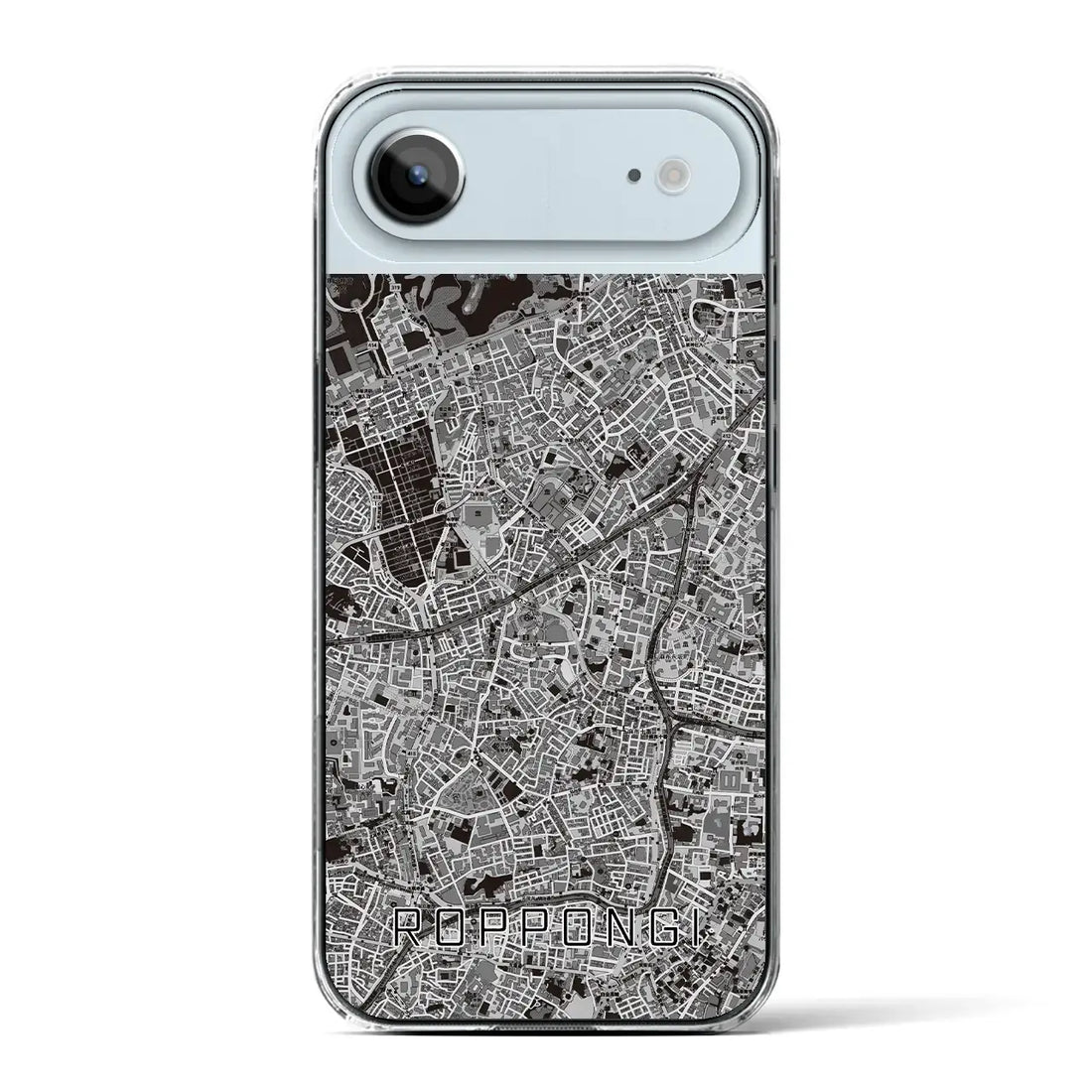 【六本木（東京都）】地図柄iPhoneケース（クリアタイプ）モノトーン・iPhone 17 Pro Max 用