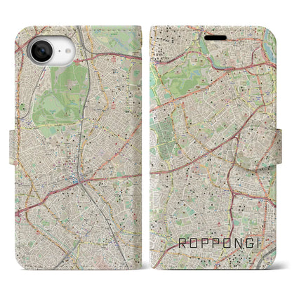 【六本木（東京都）】地図柄iPhoneケース（手帳タイプ）