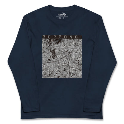 【六本木（東京都）】地図柄ロングスリーブTシャツ