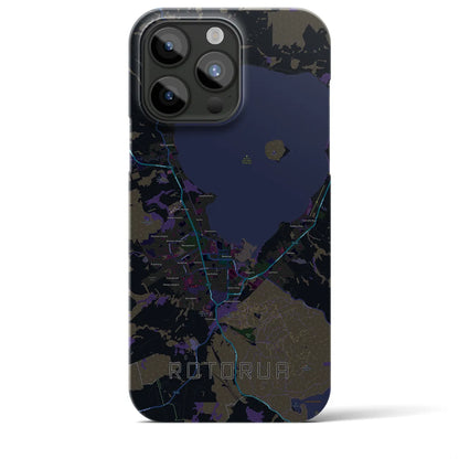 【ロトルア（ニュージーランド）】地図柄iPhoneケース（バックカバータイプ）