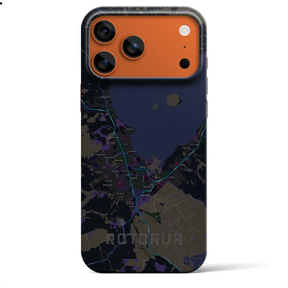 【ロトルア（ニュージーランド）】地図柄iPhoneケース（バックカバータイプ）
