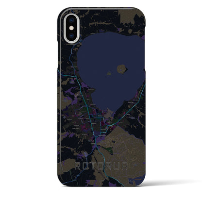 【ロトルア（ニュージーランド）】地図柄iPhoneケース（バックカバータイプ）