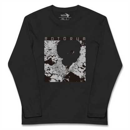 【ロトルア（ニュージーランド）】地図柄ロングスリーブTシャツ