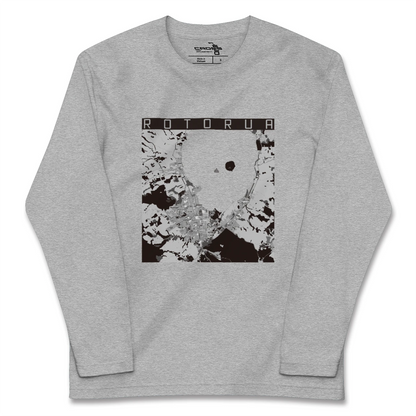 【ロトルア（ニュージーランド）】地図柄ロングスリーブTシャツ