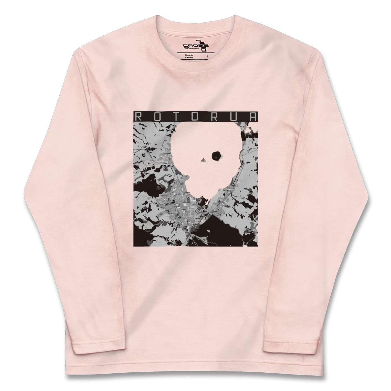 【ロトルア（ニュージーランド）】地図柄ロングスリーブTシャツ