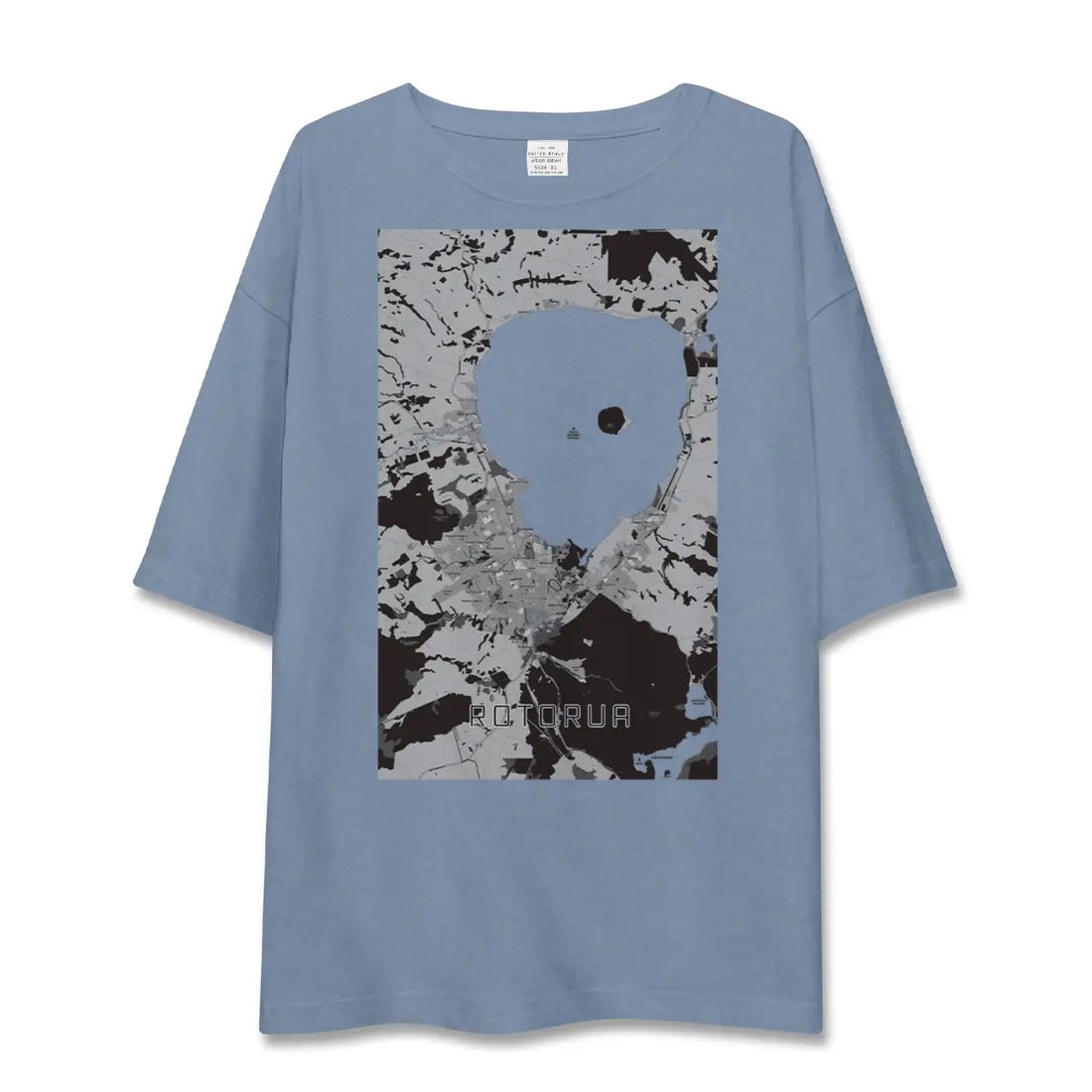 【ロトルア（ニュージーランド）】地図柄ビッグシルエットTシャツ
