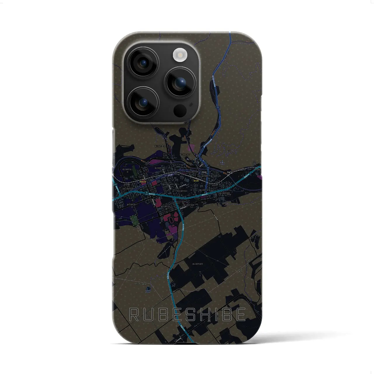 【留辺蘂（北海道）】地図柄iPhoneケース（バックカバータイプ）