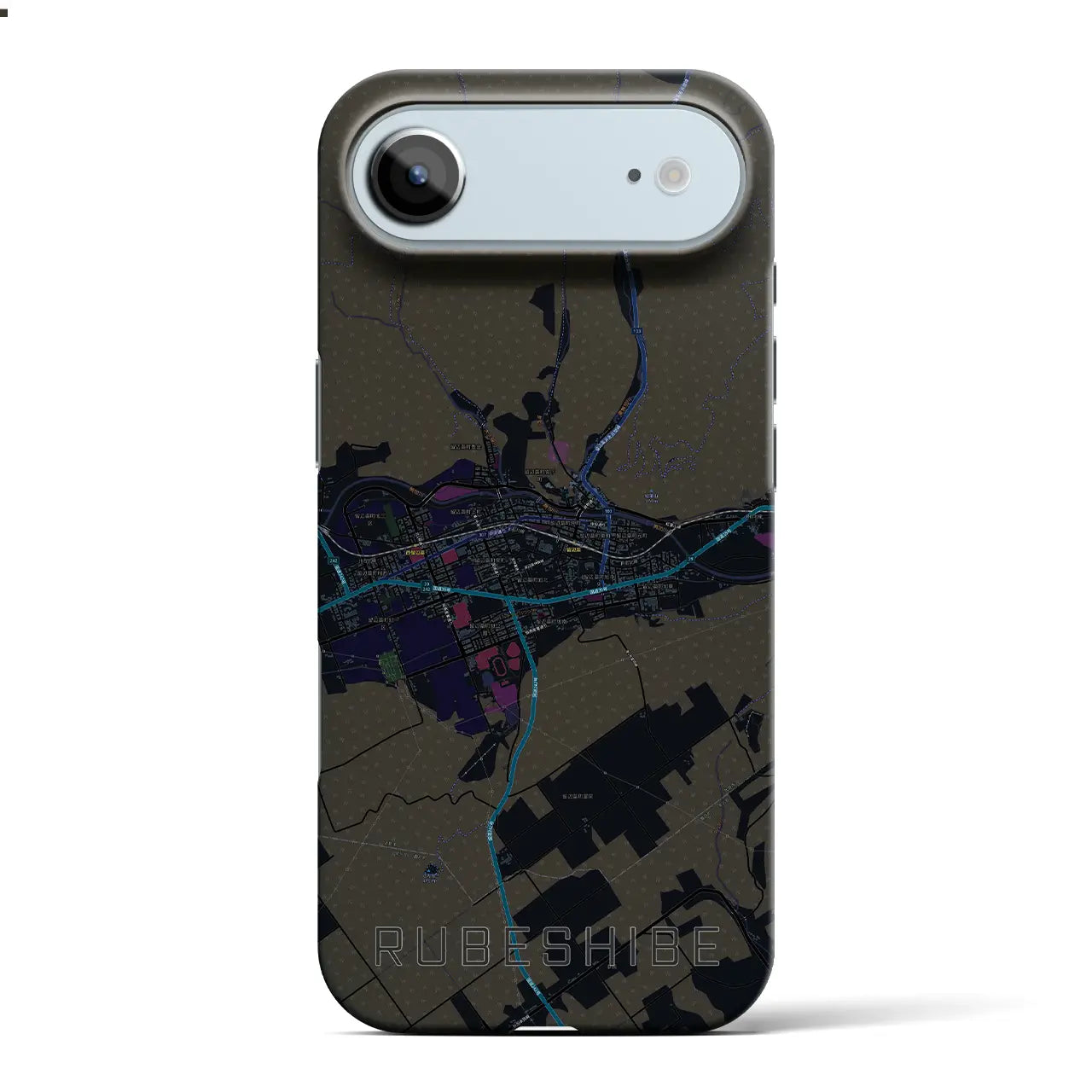 【留辺蘂（北海道）】地図柄iPhoneケース（バックカバータイプ）