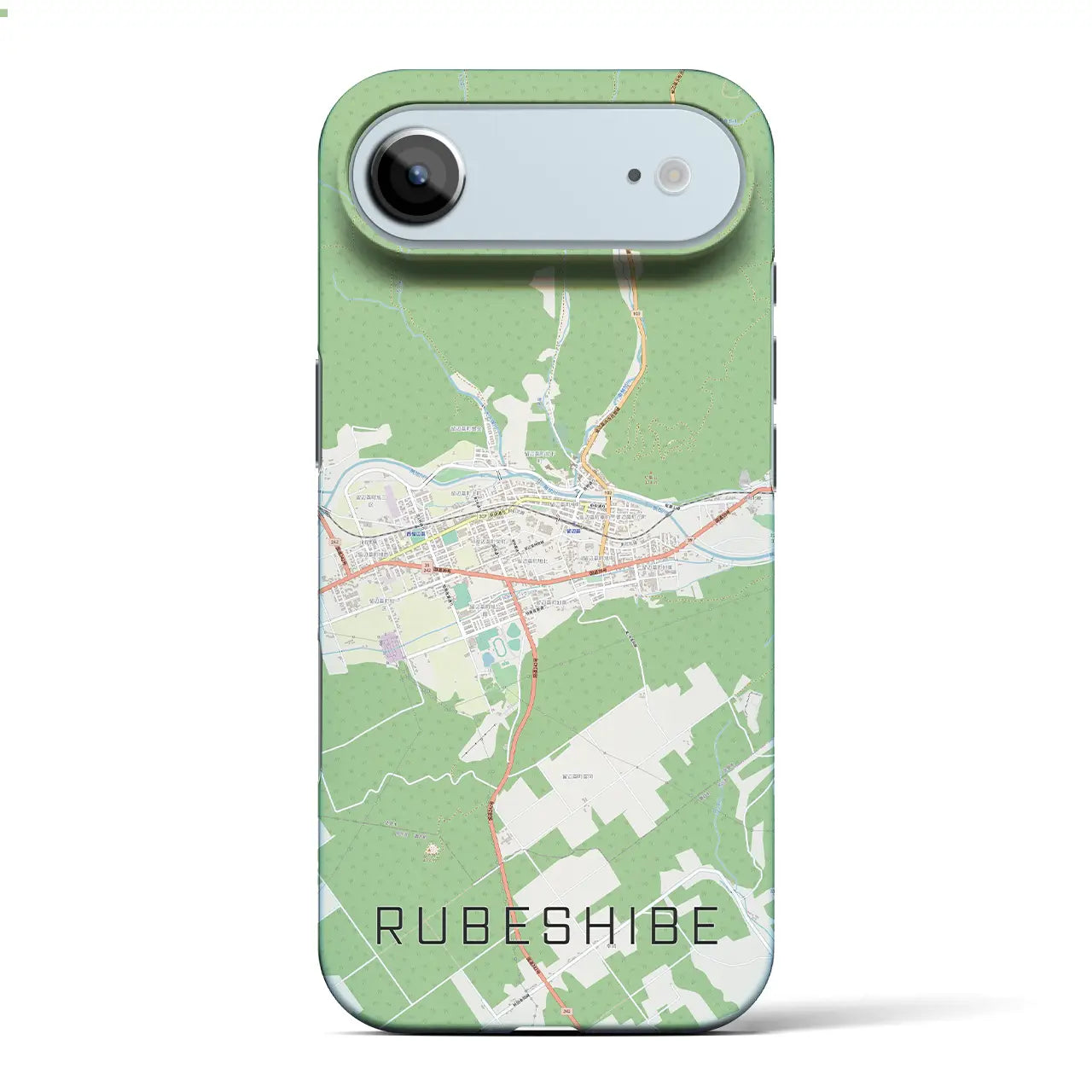 【留辺蘂（北海道）】地図柄iPhoneケース（バックカバータイプ）