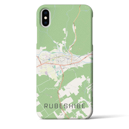 【留辺蘂（北海道）】地図柄iPhoneケース（バックカバータイプ）