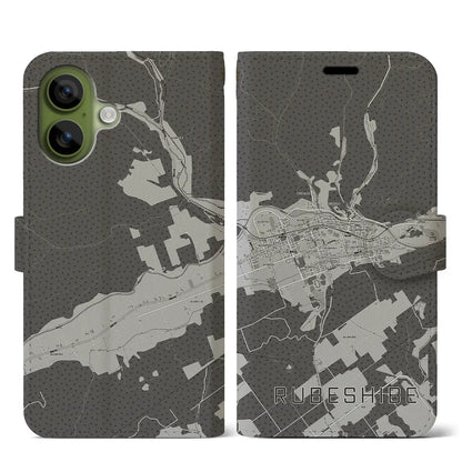 【留辺蘂（北海道）】地図柄iPhoneケース（手帳タイプ）