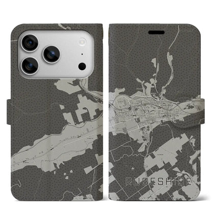 【留辺蘂（北海道）】地図柄iPhoneケース（手帳タイプ）