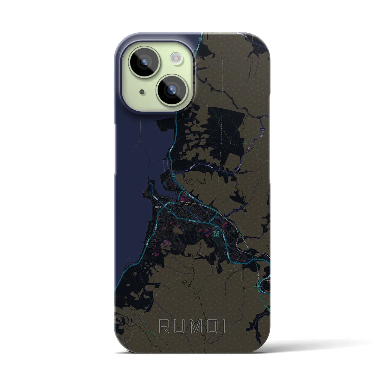 【留萌（北海道）】地図柄iPhoneケース（バックカバータイプ）