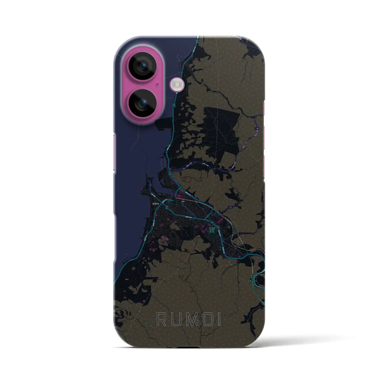 【留萌（北海道）】地図柄iPhoneケース（バックカバータイプ）