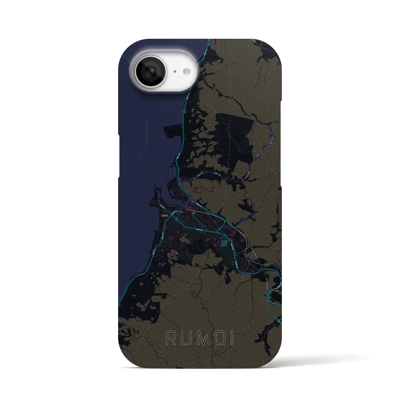 【留萌（北海道）】地図柄iPhoneケース（バックカバータイプ）