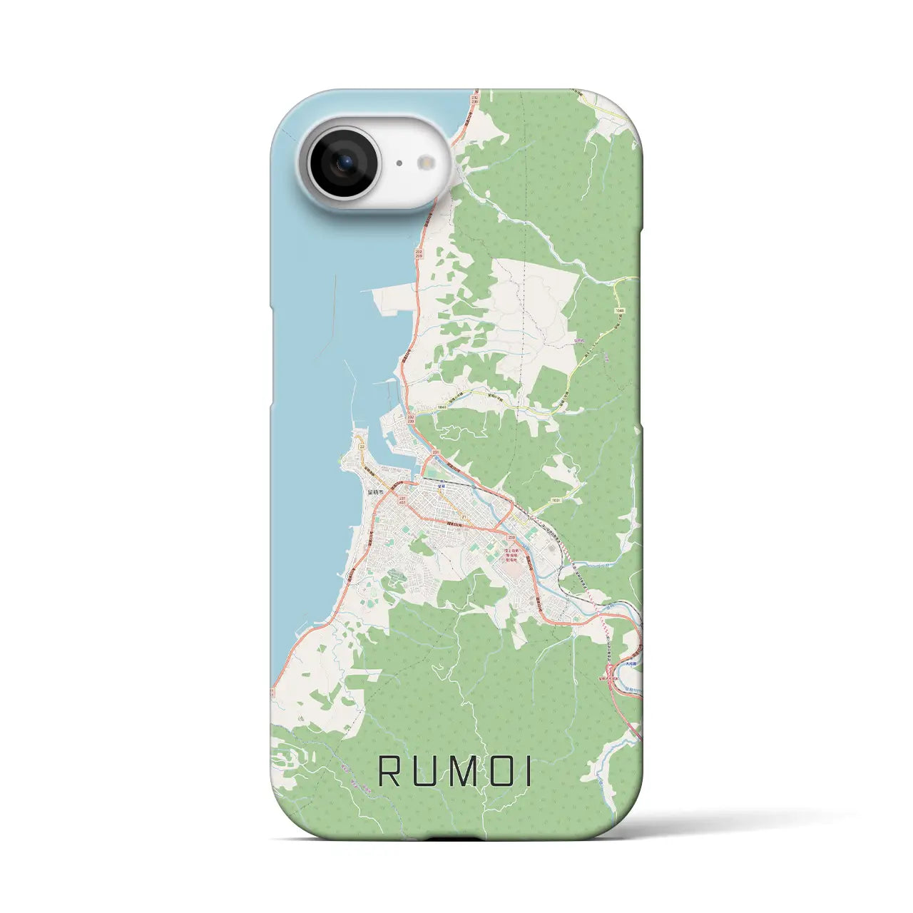 【留萌（北海道）】地図柄iPhoneケース（バックカバータイプ）