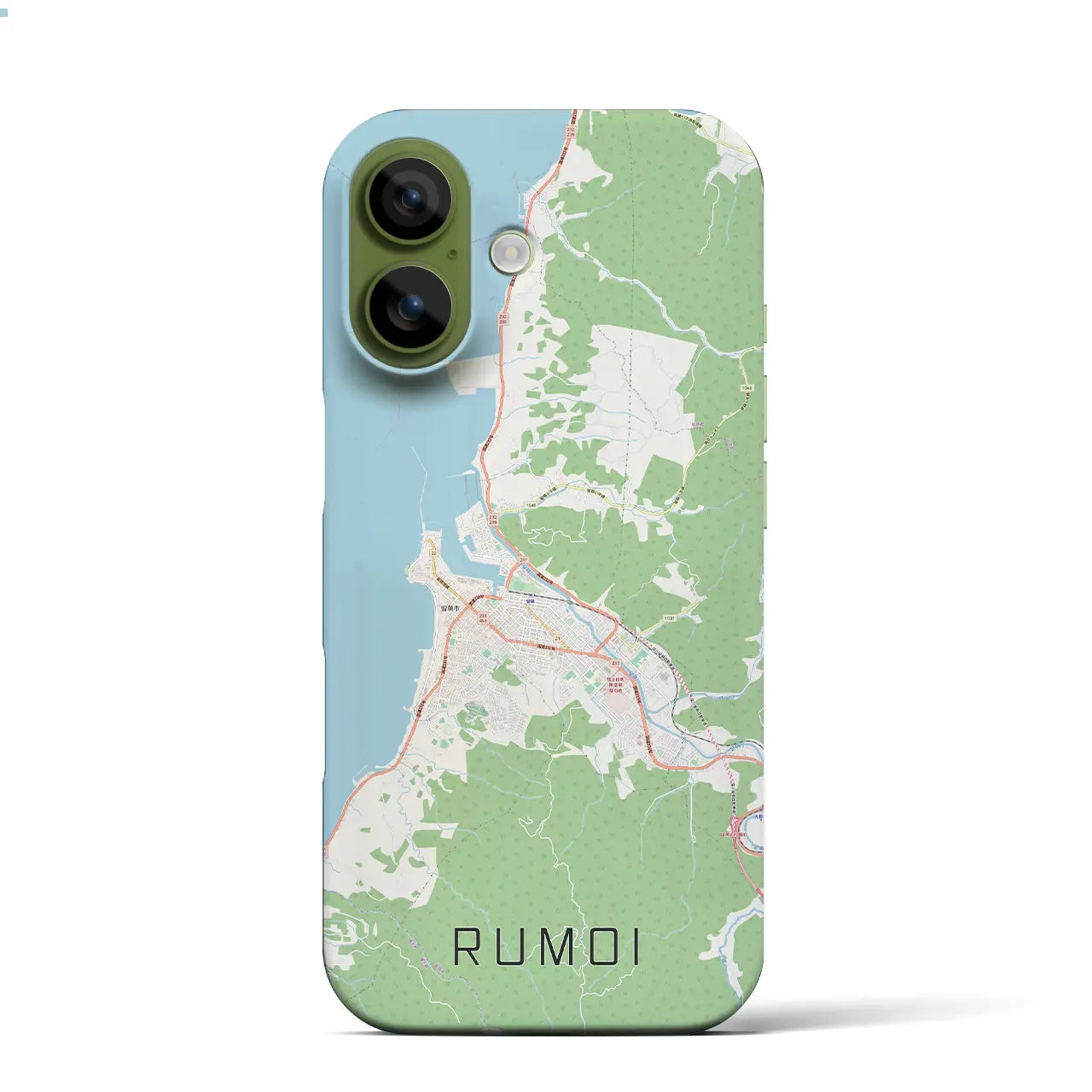 【留萌（北海道）】地図柄iPhoneケース（バックカバータイプ）
