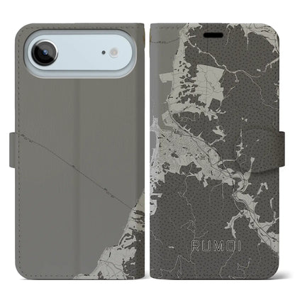 【留萌（北海道）】地図柄iPhoneケース（手帳タイプ）