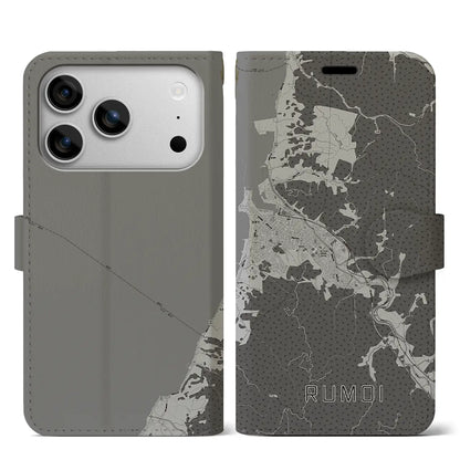 【留萌（北海道）】地図柄iPhoneケース（手帳タイプ）