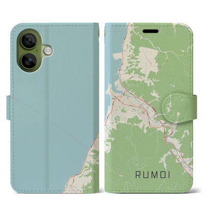 【留萌（北海道）】地図柄iPhoneケース（手帳タイプ）