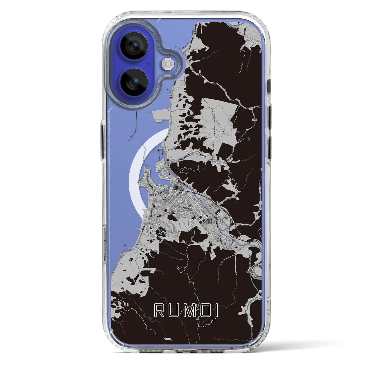 【留萌（北海道）】地図柄iPhoneケース（MagSafeタイプ）