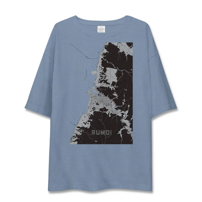 【留萌（北海道）】地図柄ビッグシルエットTシャツ