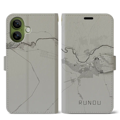【ルンドゥ（ナミビア）】地図柄iPhoneケース（手帳タイプ）