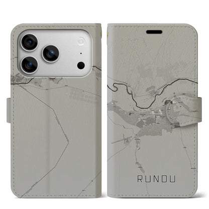 【ルンドゥ（ナミビア）】地図柄iPhoneケース（手帳タイプ）