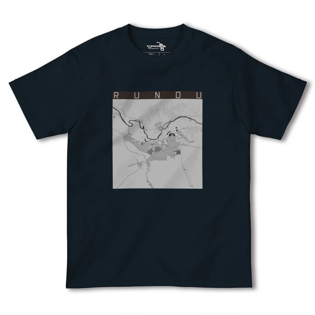 【ルンドゥ（ナミビア）】地図柄ヘビーウェイトTシャツ