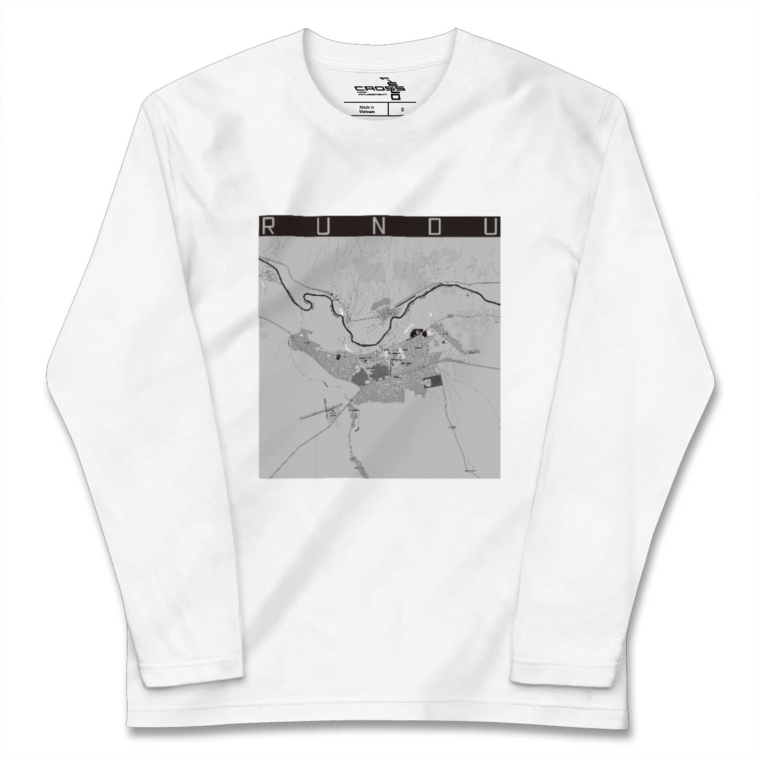 【ルンドゥ(ナミビア)】地図柄ロングスリーブTシャツ