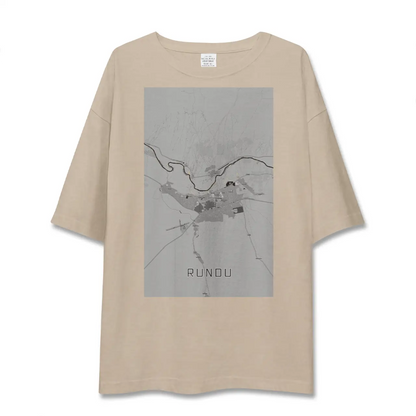 【ルンドゥ（ナミビア）】地図柄ビッグシルエットTシャツ