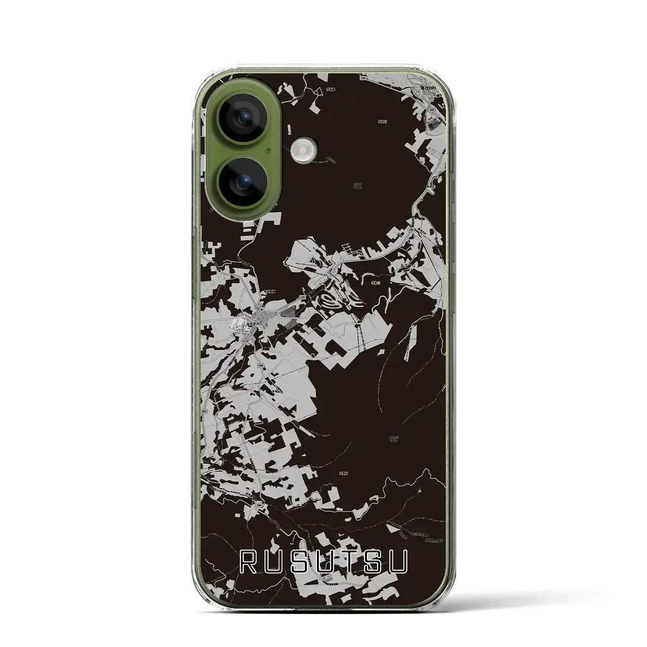 【留寿都（北海道）】地図柄iPhoneケース（クリアタイプ）