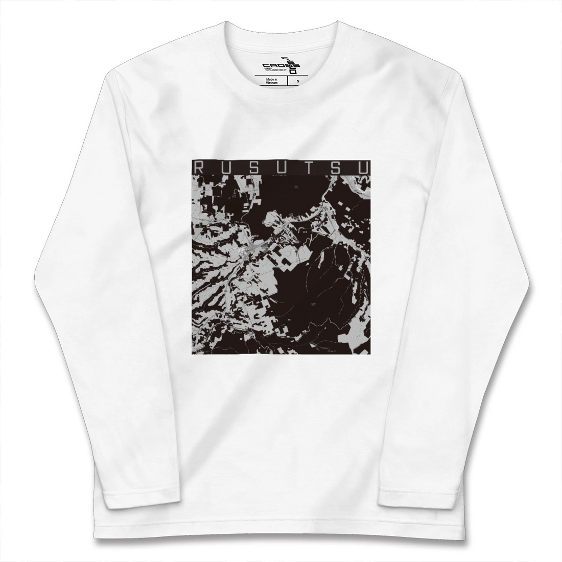 【留寿都(北海道)】地図柄ロングスリーブTシャツ