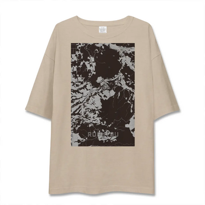 【留寿都（北海道）】地図柄ビッグシルエットTシャツ