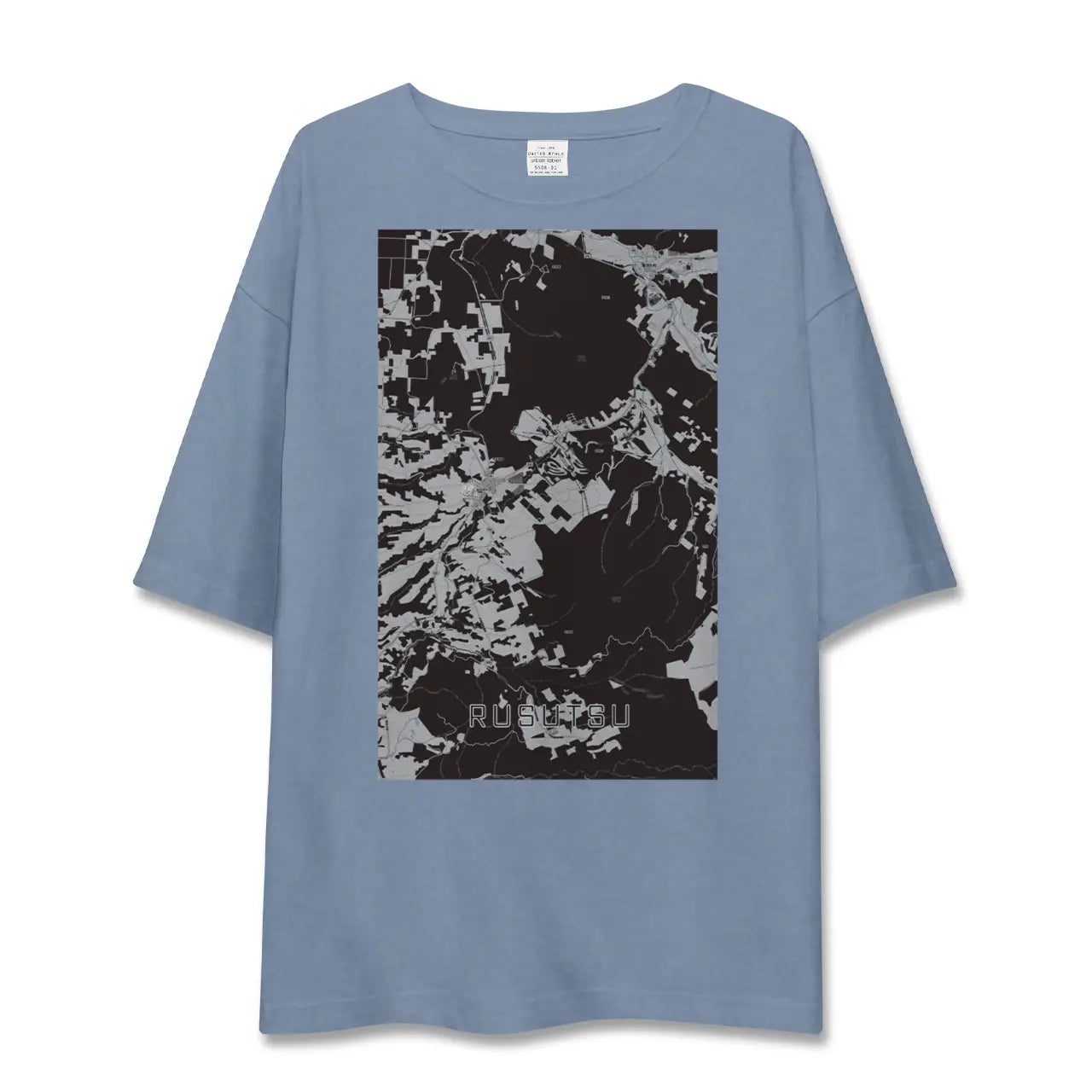 【留寿都（北海道）】地図柄ビッグシルエットTシャツ