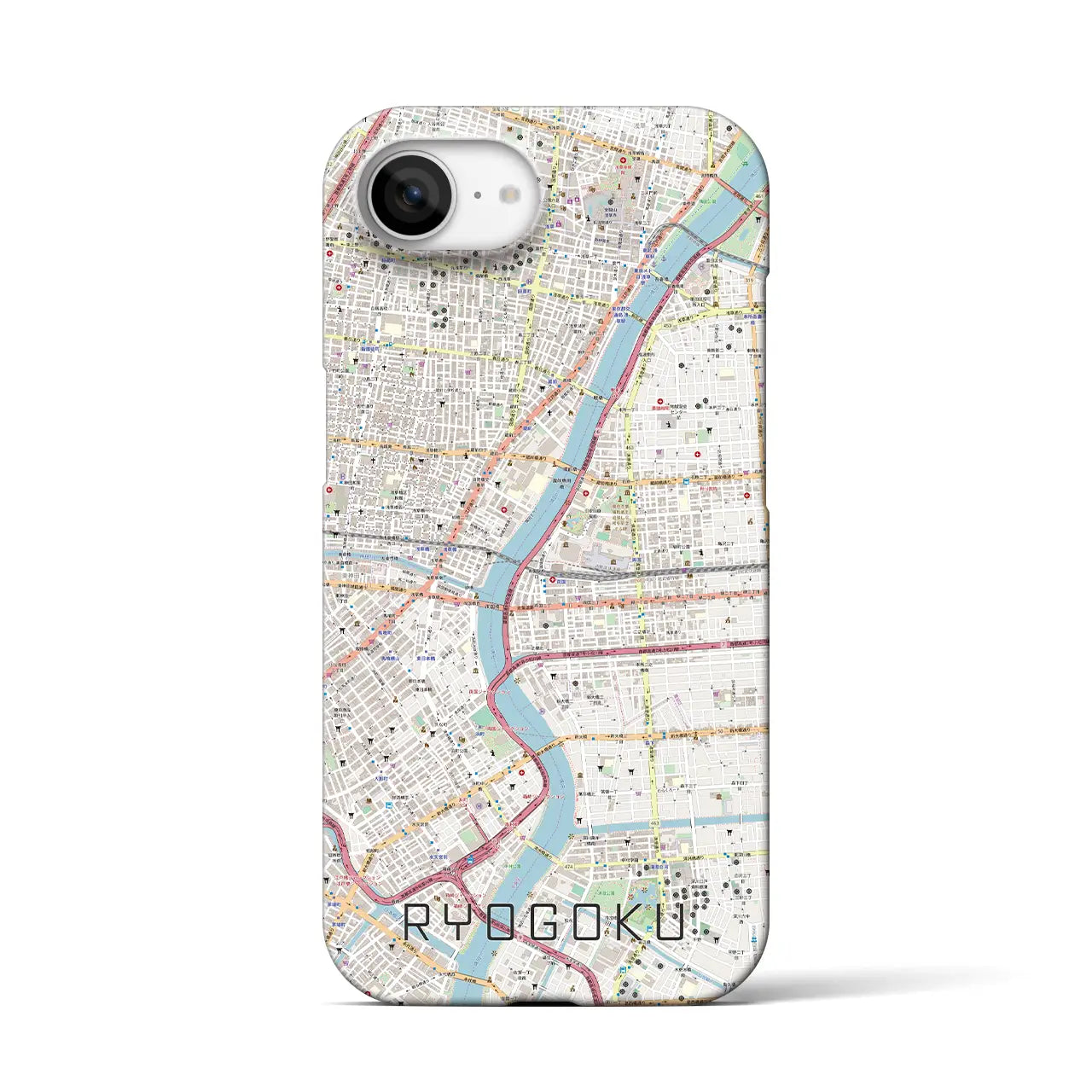 【両国（東京都）】地図柄iPhoneケース（バックカバータイプ）