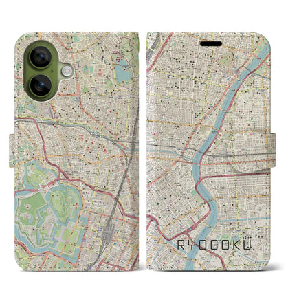 【両国（東京都）】地図柄iPhoneケース（手帳タイプ）