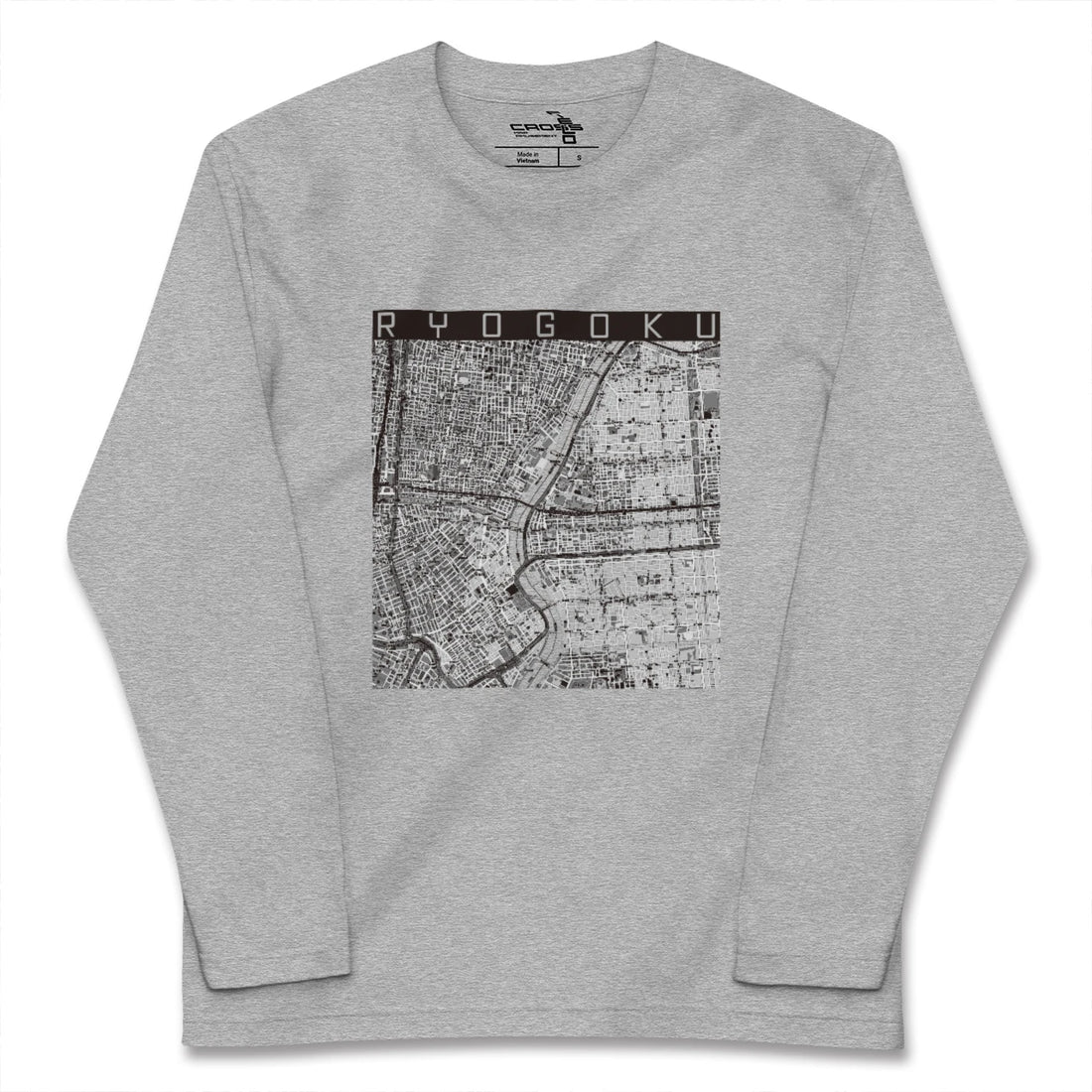 【両国(東京都)】地図柄ロングスリーブTシャツ