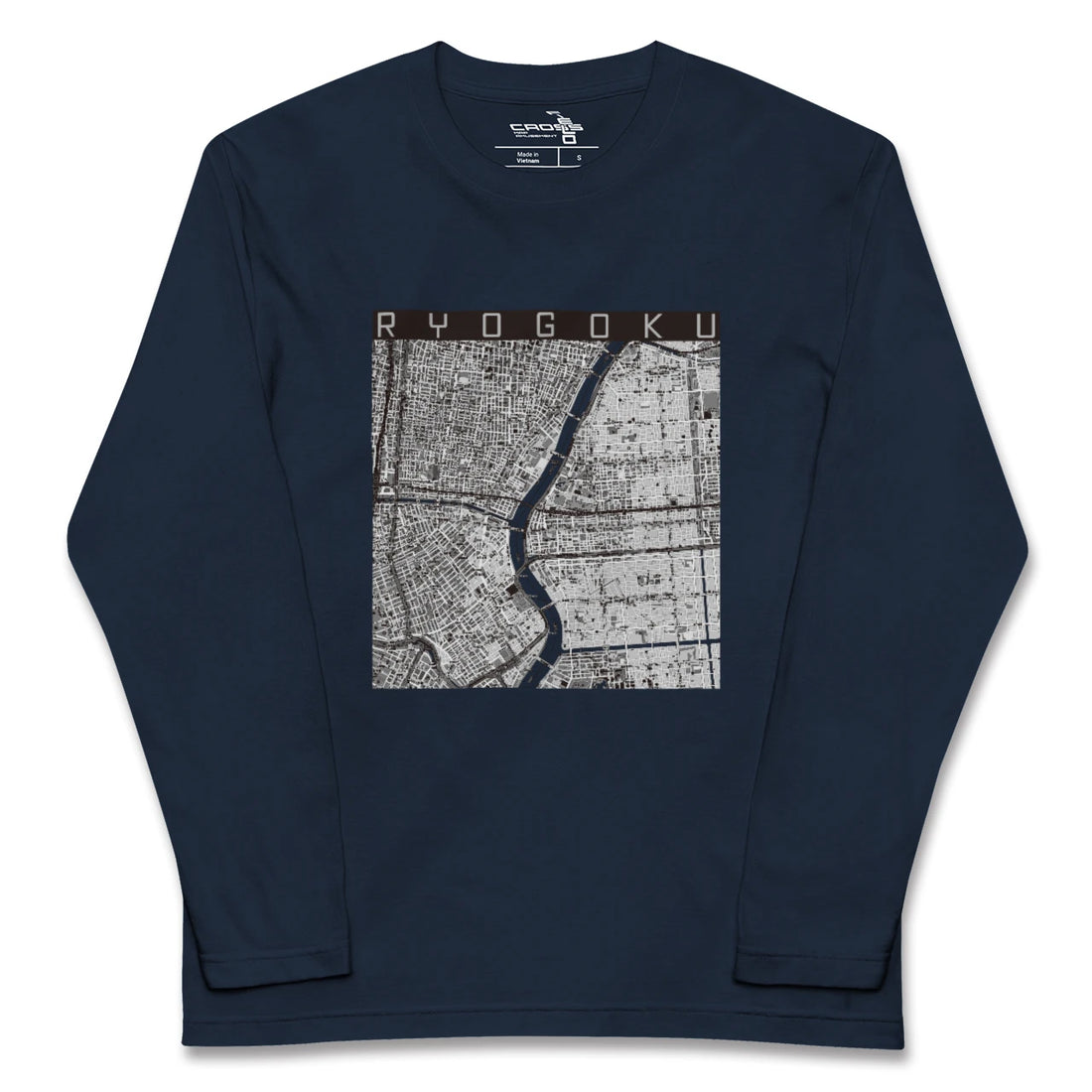 【両国（東京都）】地図柄ロングスリーブTシャツ