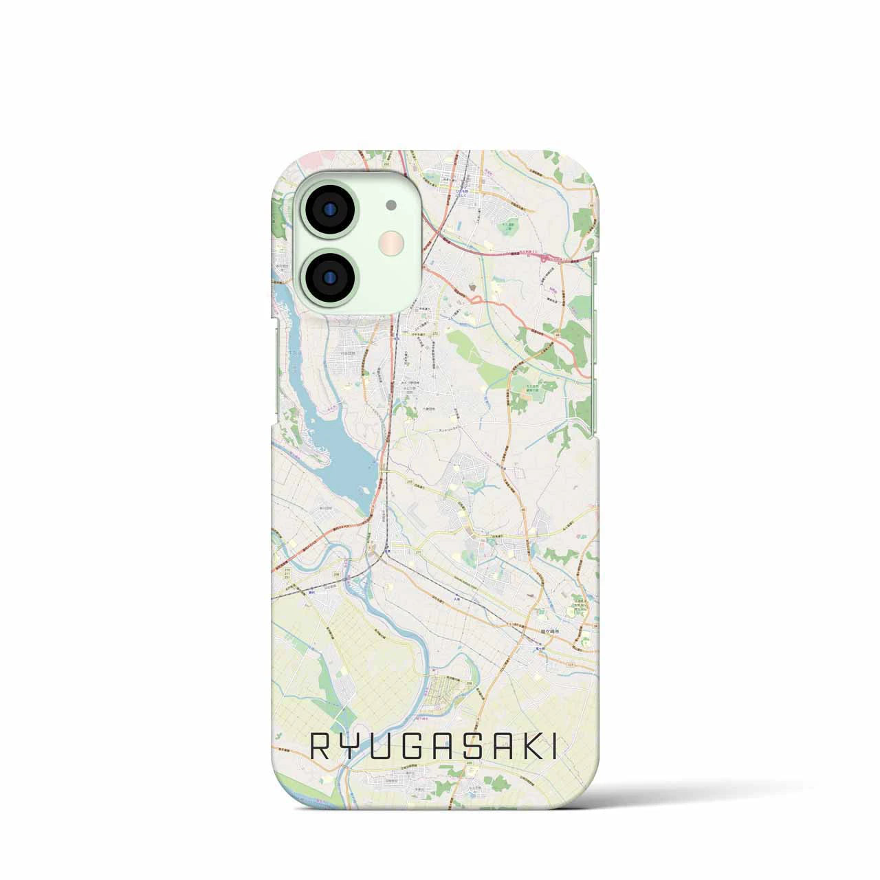 【龍ケ崎（茨城県）】地図柄iPhoneケース（バックカバータイプ）