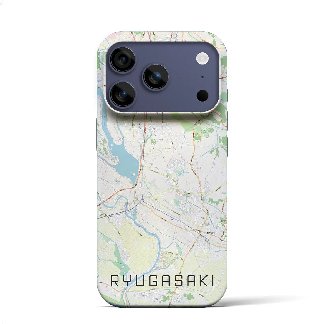 【龍ケ崎（茨城県）】地図柄iPhoneケース（バックカバータイプ）ナチュラル・iPhone 17 Pro Max 用