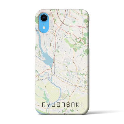 【龍ケ崎（茨城県）】地図柄iPhoneケース（バックカバータイプ）