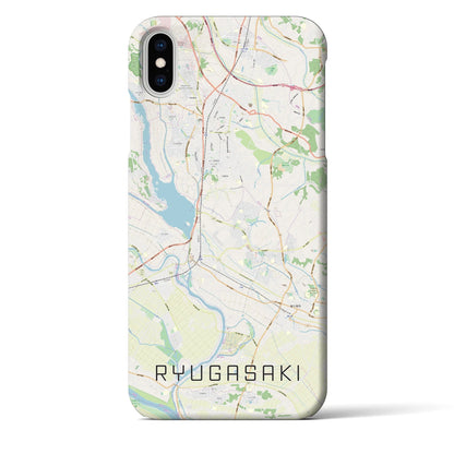 【龍ケ崎（茨城県）】地図柄iPhoneケース（バックカバータイプ）