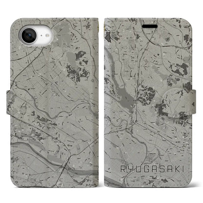 【龍ケ崎（茨城県）】地図柄iPhoneケース（手帳タイプ）