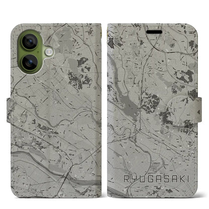 【龍ケ崎（茨城県）】地図柄iPhoneケース（手帳タイプ）