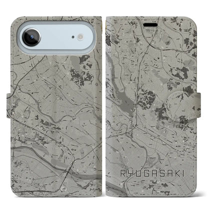 【龍ケ崎（茨城県）】地図柄iPhoneケース（手帳タイプ）